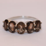 Smoky Gemstone Ring - خاتم حجر السموكي كوارتز