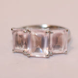 Rose Quartz Gemstone Ring - خاتم حجر الروز كوراتز