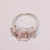 Rose Quartz Gemstone Ring - خاتم حجر الروز كوراتز