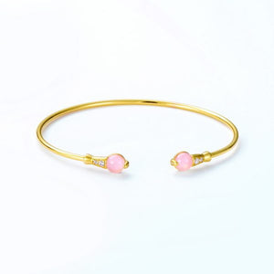Rose Quartz Bracelet - اسوارة  حجر  الروز كوراتز
