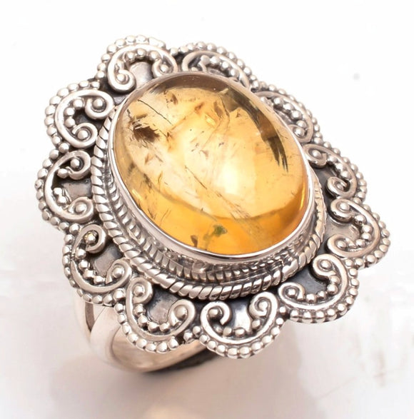 Amber Ring- خاتم حجر العنبر