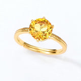 Natural Citrine Ring- خاتم حجر السترين