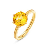 Natural Citrine Ring- خاتم حجر السترين