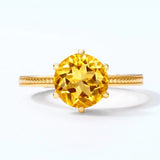 Natural Citrine Ring- خاتم حجر السترين