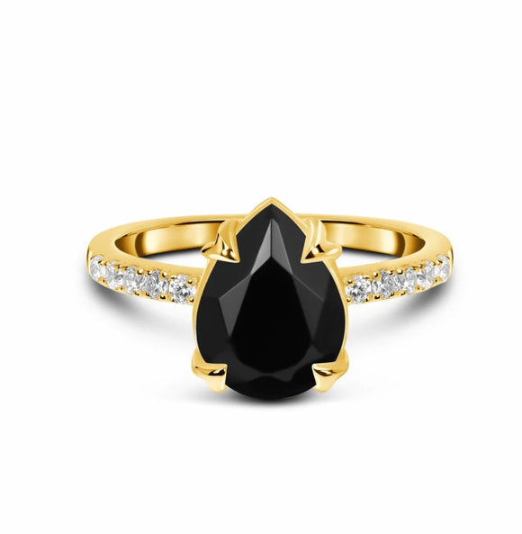 Black Onyx Ring- خاتم حجر الاونيكس