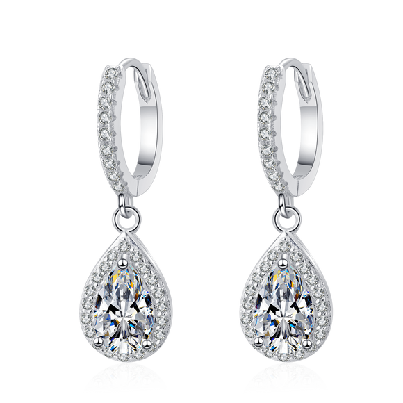 Moissanite Earring- -حلق الماس الموزنايت | 2 قراط
