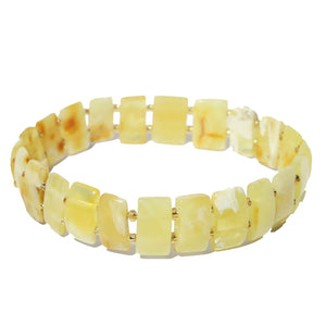 Rectangle shape Amber Bracelet -  اسوارة العنبر للكبار
