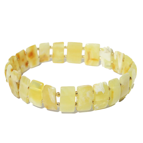 Rectangle shape Amber Bracelet -  اسوارة العنبر للكبار