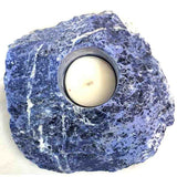 candle holder sodalite - شمعة حجر السودلايت