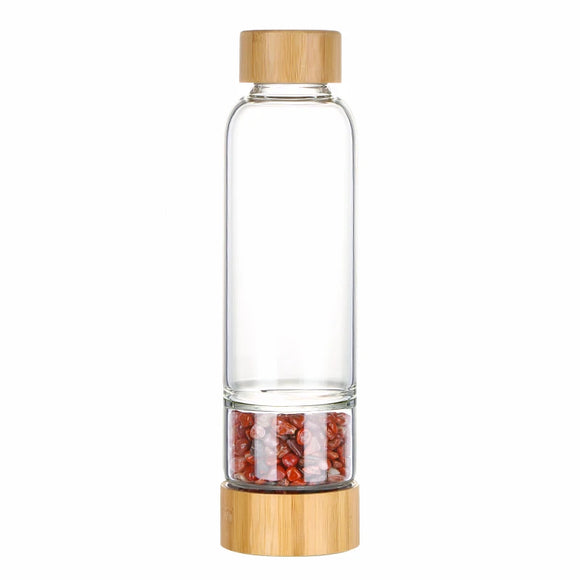 زجاجة ماء الكريستال- Crystal Water Bottle | زجاجة حجر الكارنيليان