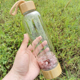 زجاجة ماء الكريستال- Crystal Water Bottle | زجاجة حجر الروز كواتز
