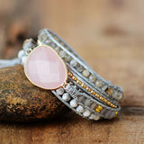ROSE QUARTZ BRACELET   - اسوارة الروز كوارتز | حجر الحب، وتشافي الصدمات، والجذب والعلاقات