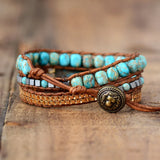 TURQUOISE WRAP BRACELET  - اسوارة حجر التركواز | صفاء، ابتكار، تقبل، احتضان