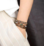 LABRADORITE WRAP BRACELET - إسوارة حجر اللابرودرايت  | تأقلم، أمان، توازن