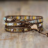LABRADORITE WRAP BRACELET - إسوارة حجر اللابرودرايت  | تأقلم، أمان، توازن