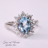 Blue Topaz Ring-خاتم التوباز الازرق