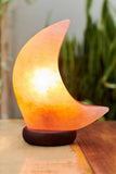 Rough  Salt Lamp Moon - مصباح الهيمالايا شكل هلال