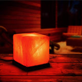 Rough  Salt Lamp Cube | مكعب اضاءة ملح هالهميالايا