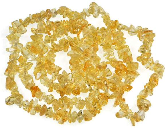 قلادة السترين الخام - citrine chips necklace