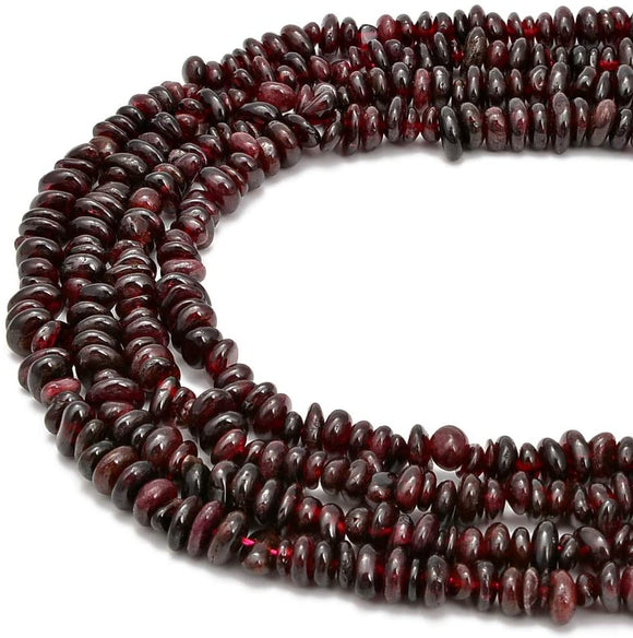 قلادة حجر الجارنيت- Garnet Chips Beads