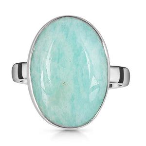 Amazonite Adjustable Ring - خاتم الامازونايت | يزيد احترام الذات والتركيز ويوازن الانوثة والذكورة