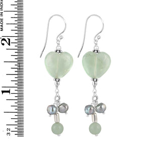 Fluorite Beaded Earring - حلق الفلورايت