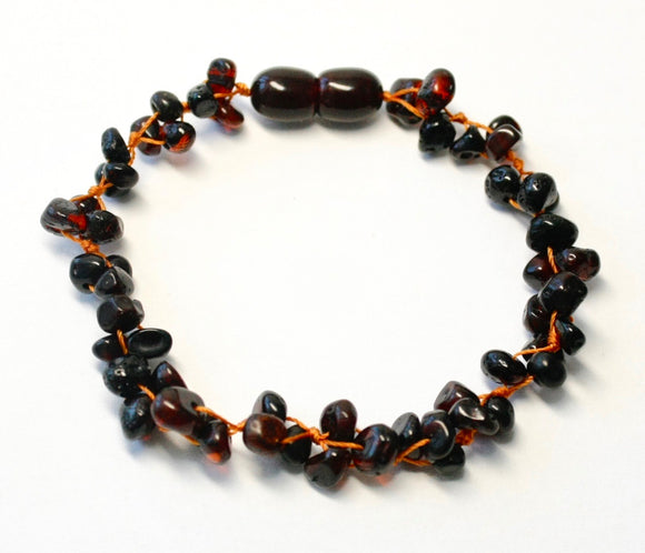 Cherry 3 chain baroque baby bracelet-اسوارة العنبر