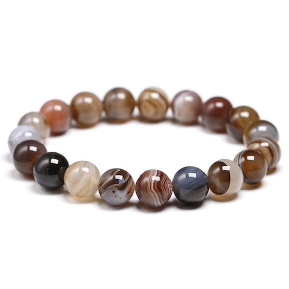 اسوارة عقيق بوتسوانا-Botswana Agate Bracelet