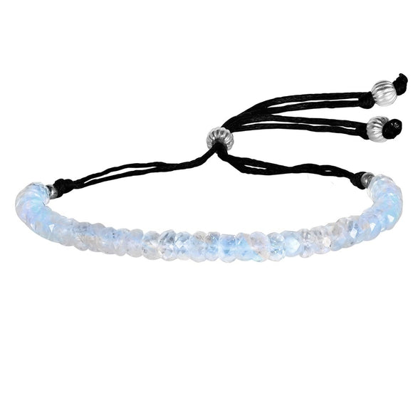 Moonstone Beaded Bracelet -إسوارة حجر القمر