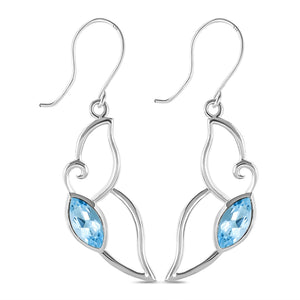 Blue Topaz Earring -حلق توباز أزرق