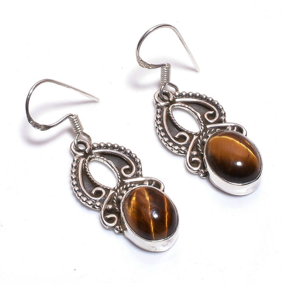 Tiger Eye Earrings-حلق تايجر اي