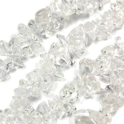 قلادة حجر الكلير كوارتز- Clear Quartz Chips Beads