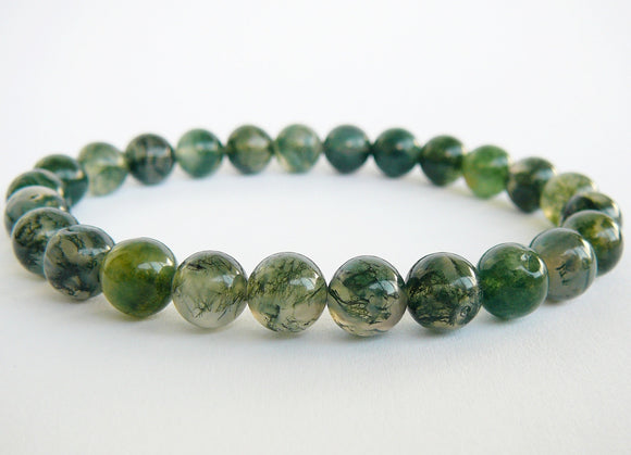 اسوارة عقيق الطحلب | moss agate bracelet