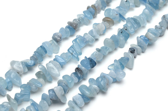 قلادة الأكوامارين- Aquamarine Chips Beads