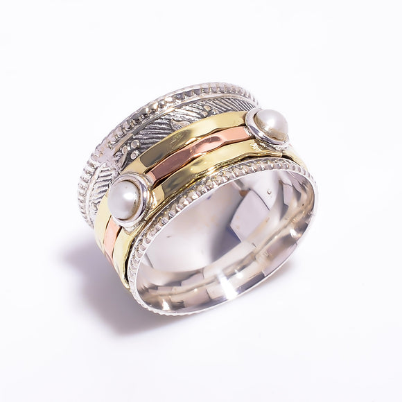 Natural Pearl Ring-خاتم اللؤلؤ