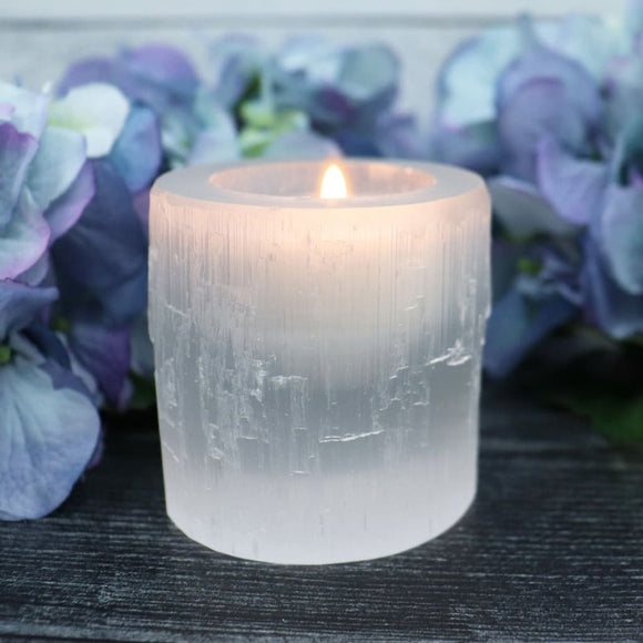 selenite candle holder - شمعة السيلناييت