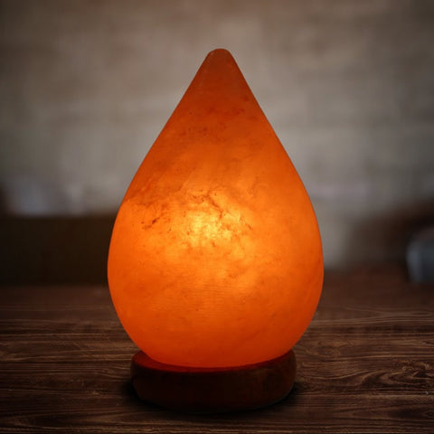 Rough  Salt Lamp Dew Drop - مصباح هيمالايا شكل قطرة او دمعة