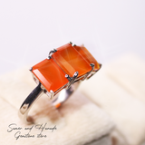 خاتم حجر الكارنيليان - Carnilian Ring